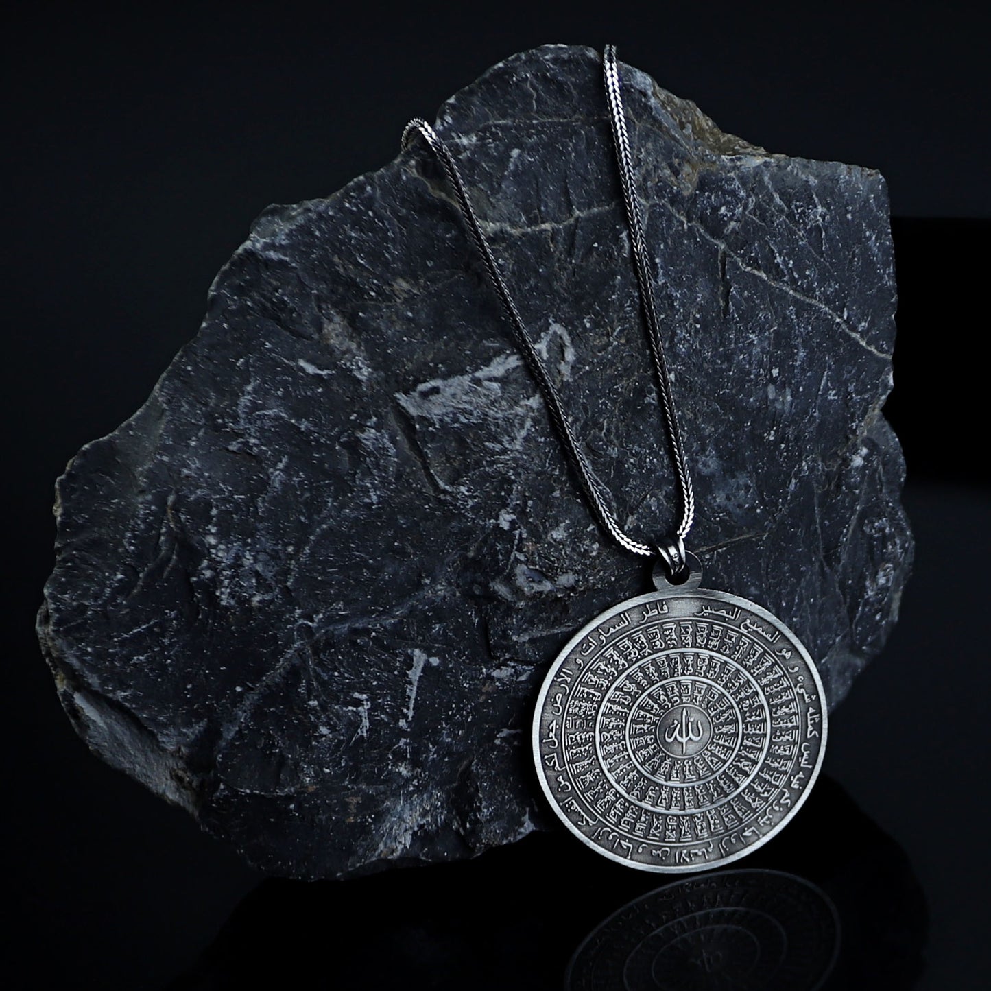 Silver Handmade Islamic Quran Necklace Protective Necklace Silver Surah Necklace