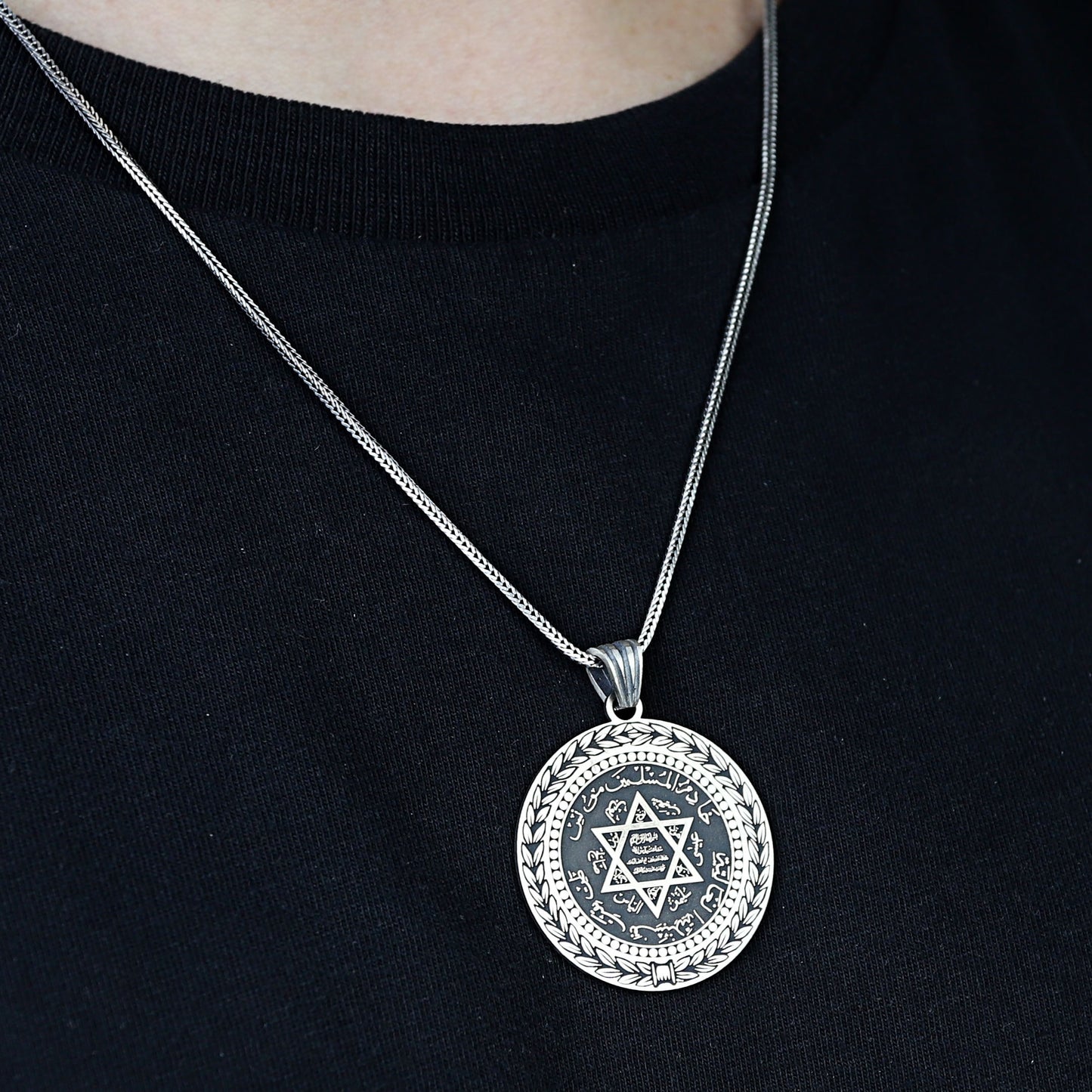 Sterling Silver Seal Of Solomon Signet Pendant