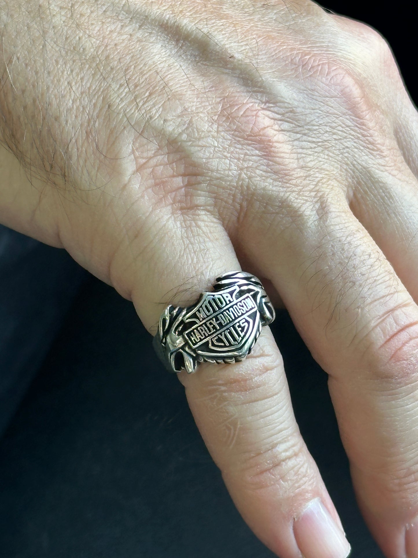 Silver Handmade Harley-Davidson Ring