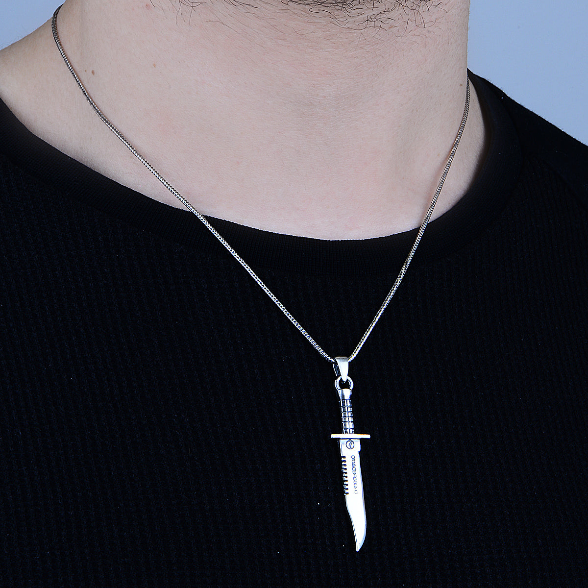 Silver Handmade Knife Necklace