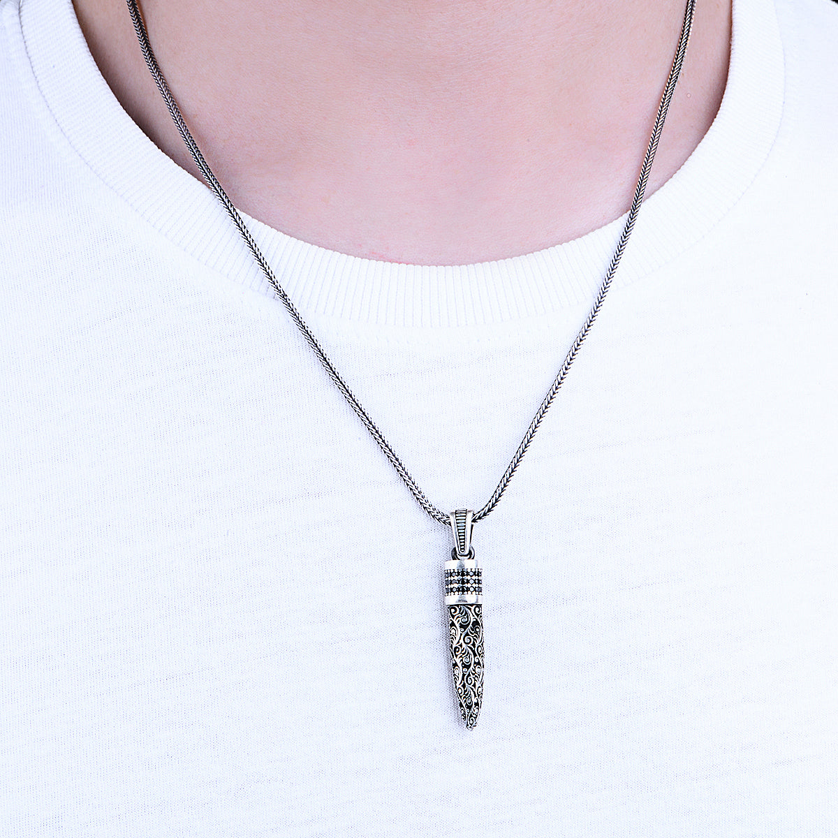 Silver Handmade Bullet Necklace