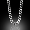 925 Sterling Silver 8mm Oxidized Cuban Link Chain Necklace for Men