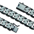 925 Solid Silver 20MM Heavy Curb Chain Gourmet Bracelet