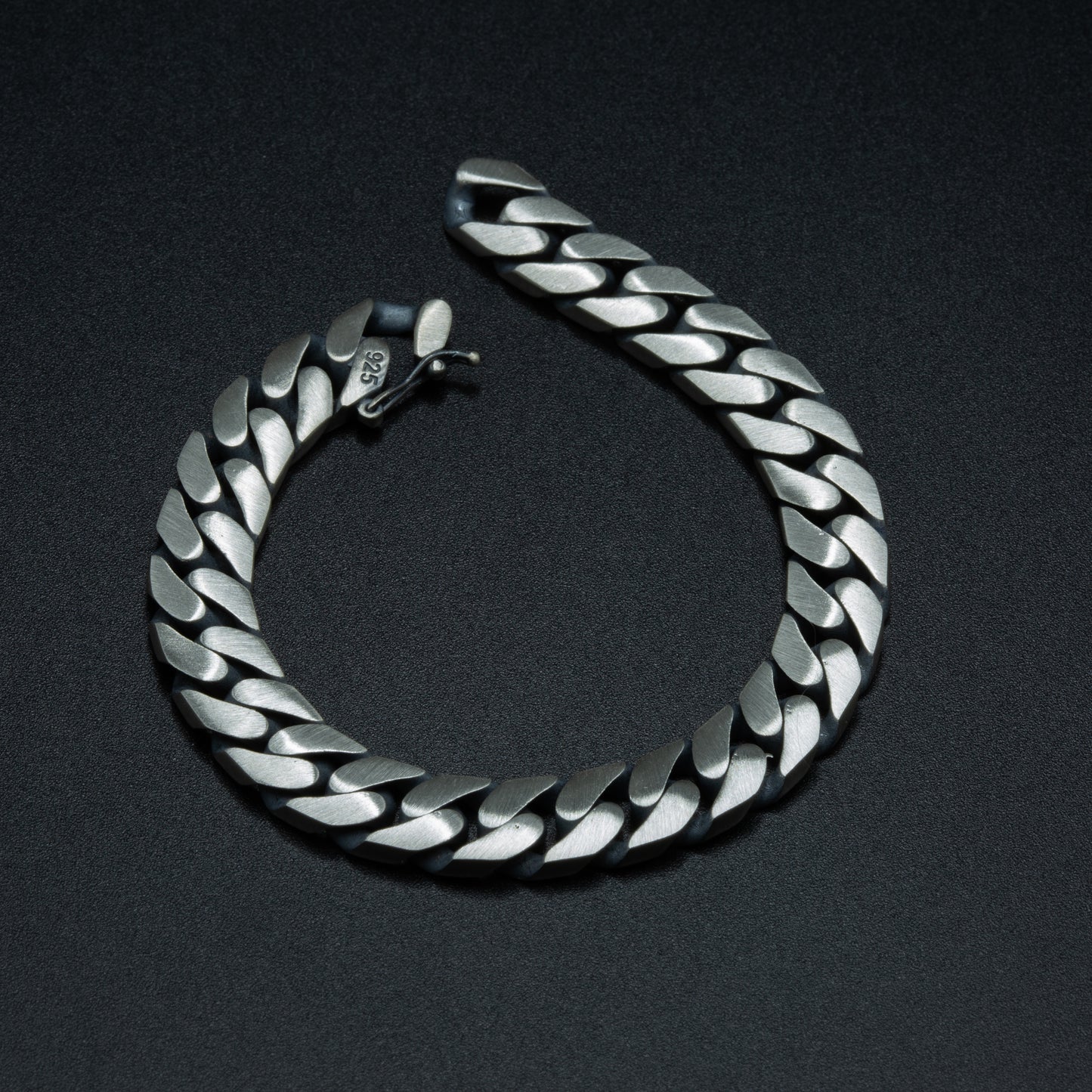 Silver Handmade 10MM Curb Chain Gourmet Heavy Bracelet