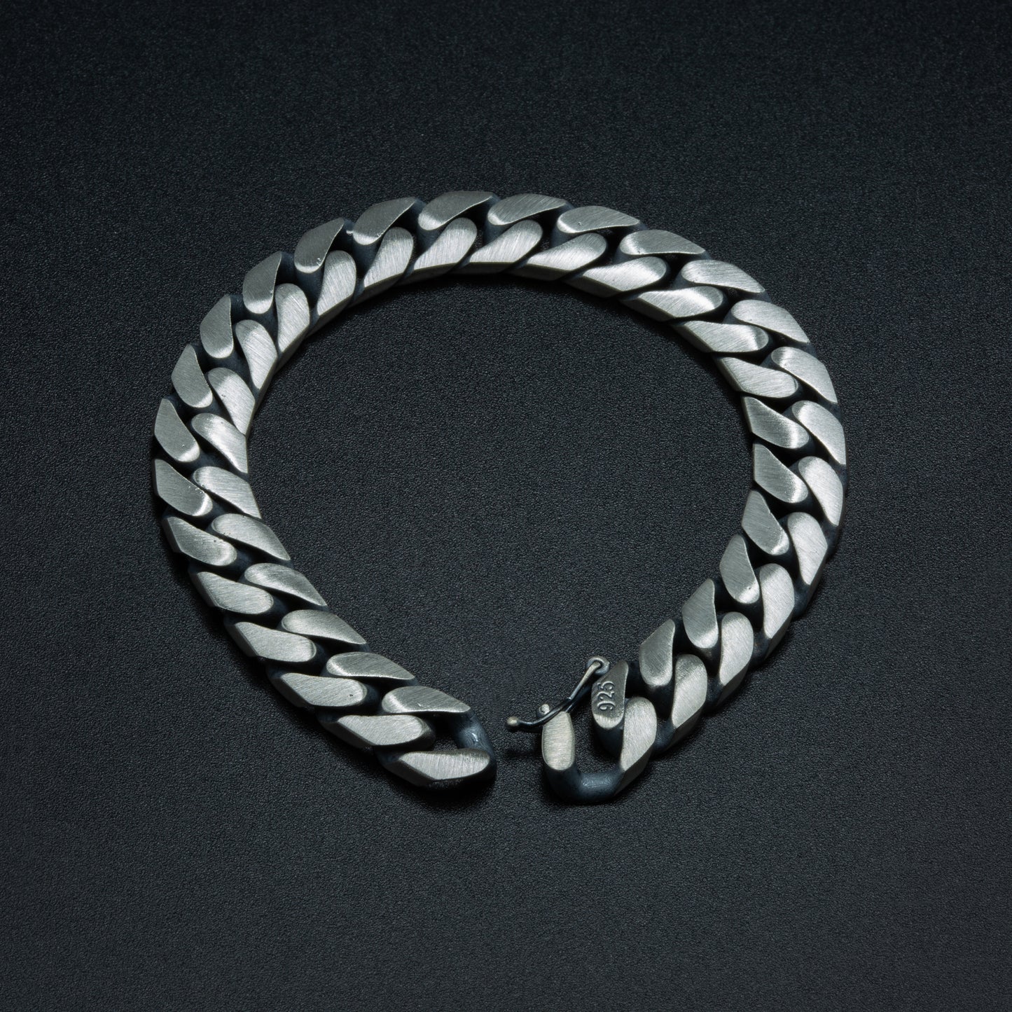 Silver Handmade 10MM Curb Chain Gourmet Heavy Bracelet