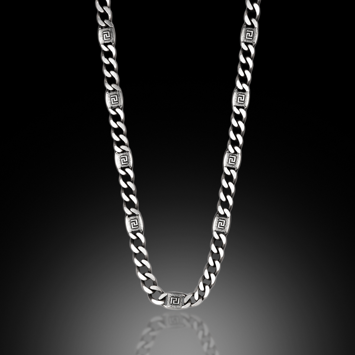 925 Sterling Silver Byzantine Chain Necklace for Men