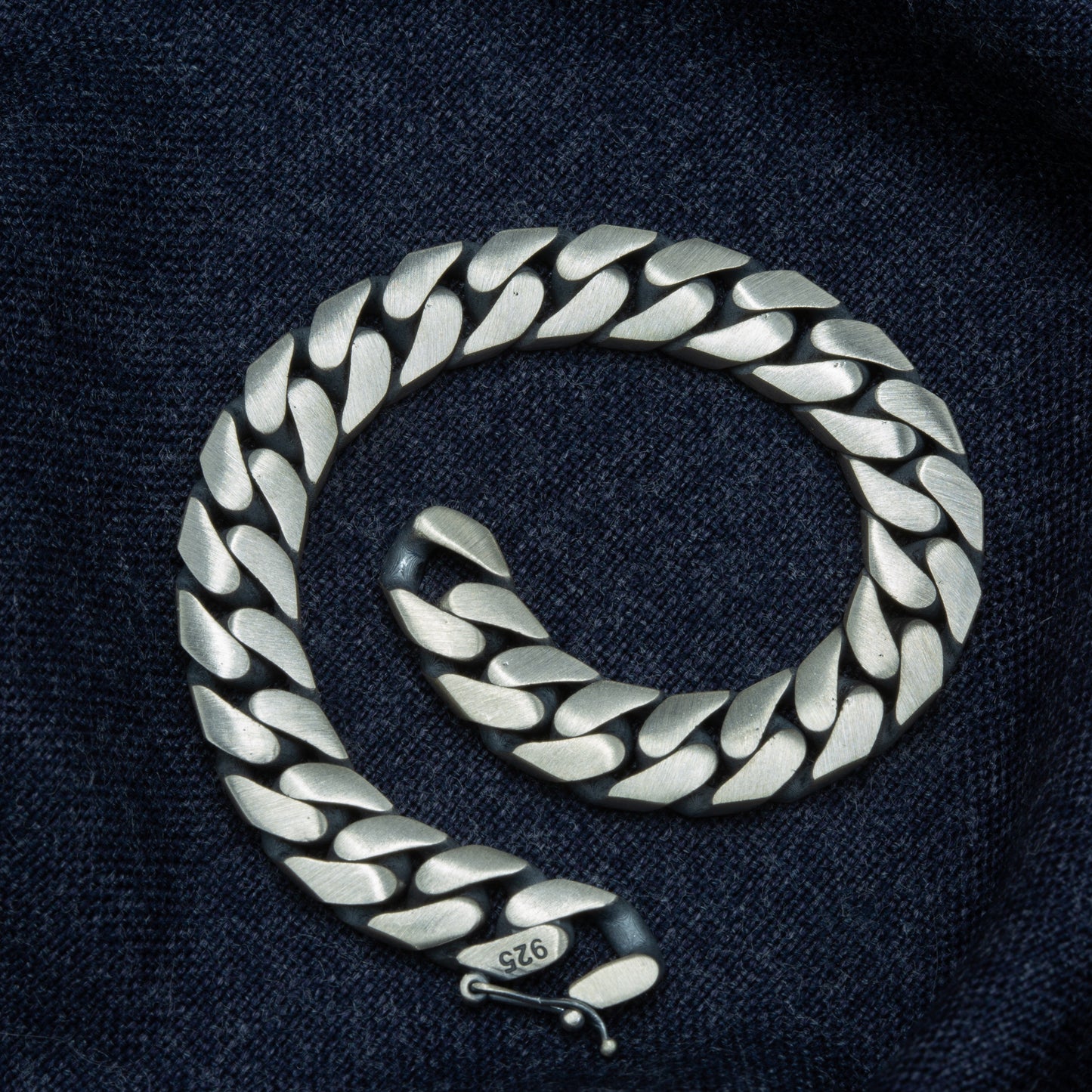 Silver Handmade 10MM Curb Chain Gourmet Heavy Bracelet