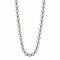 925 Sterling Silver 5mm Oxidized Ball Chain Necklace for Men