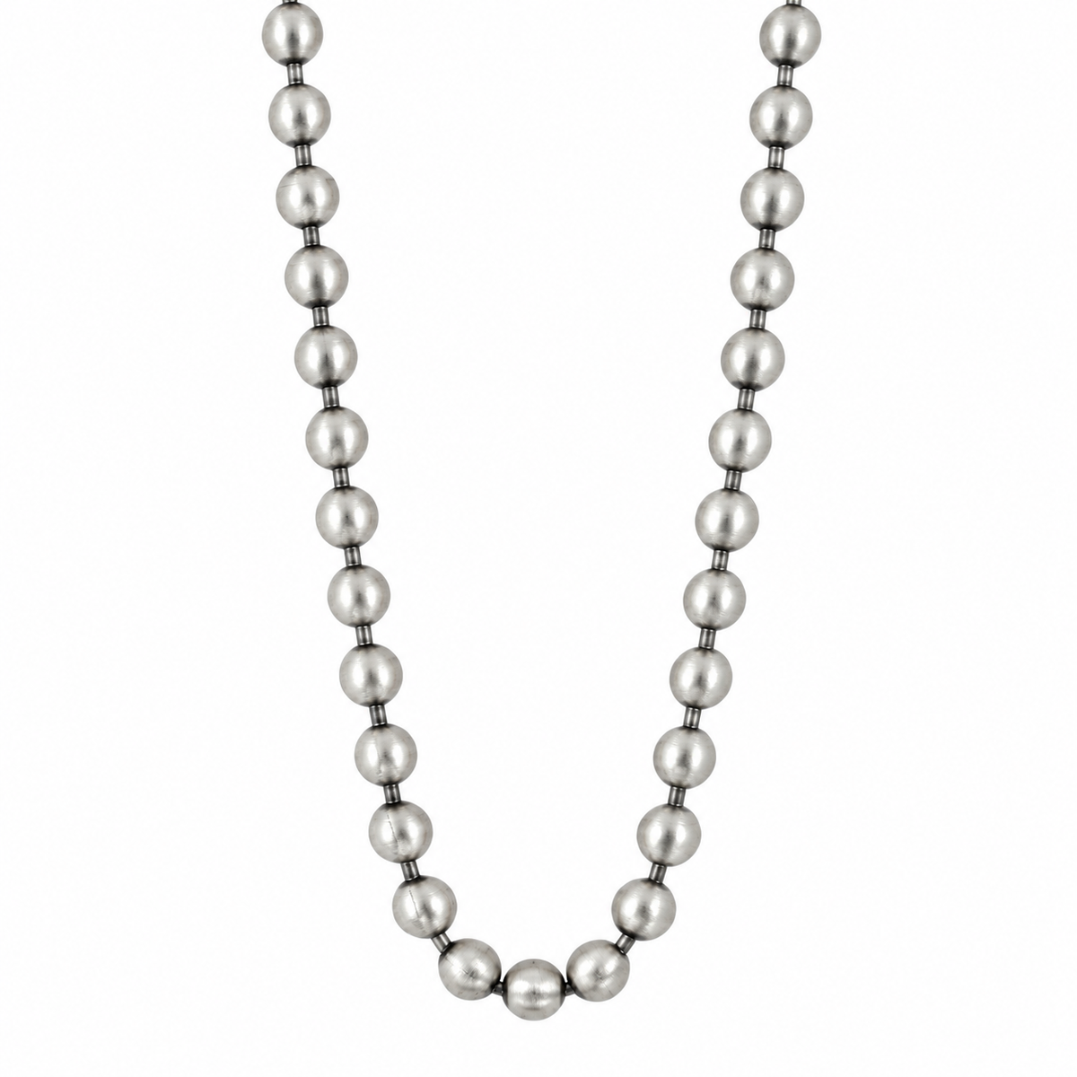 925 Sterling Silver 5mm Oxidized Ball Chain Necklace for Men