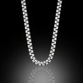 925 Sterling Silver 5mm Greek Meander Chain Necklace