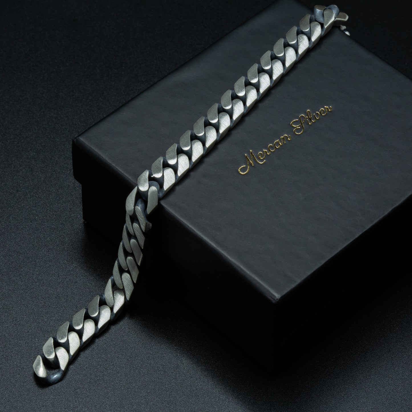 Silver Handmade 10MM Curb Chain Gourmet Heavy Bracelet