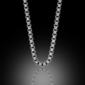 925 Sterling Silver 5mm Box Chain Necklace for Men