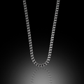 925 Sterling Silver 5mm Oxidized Curb Chain Necklace for Men