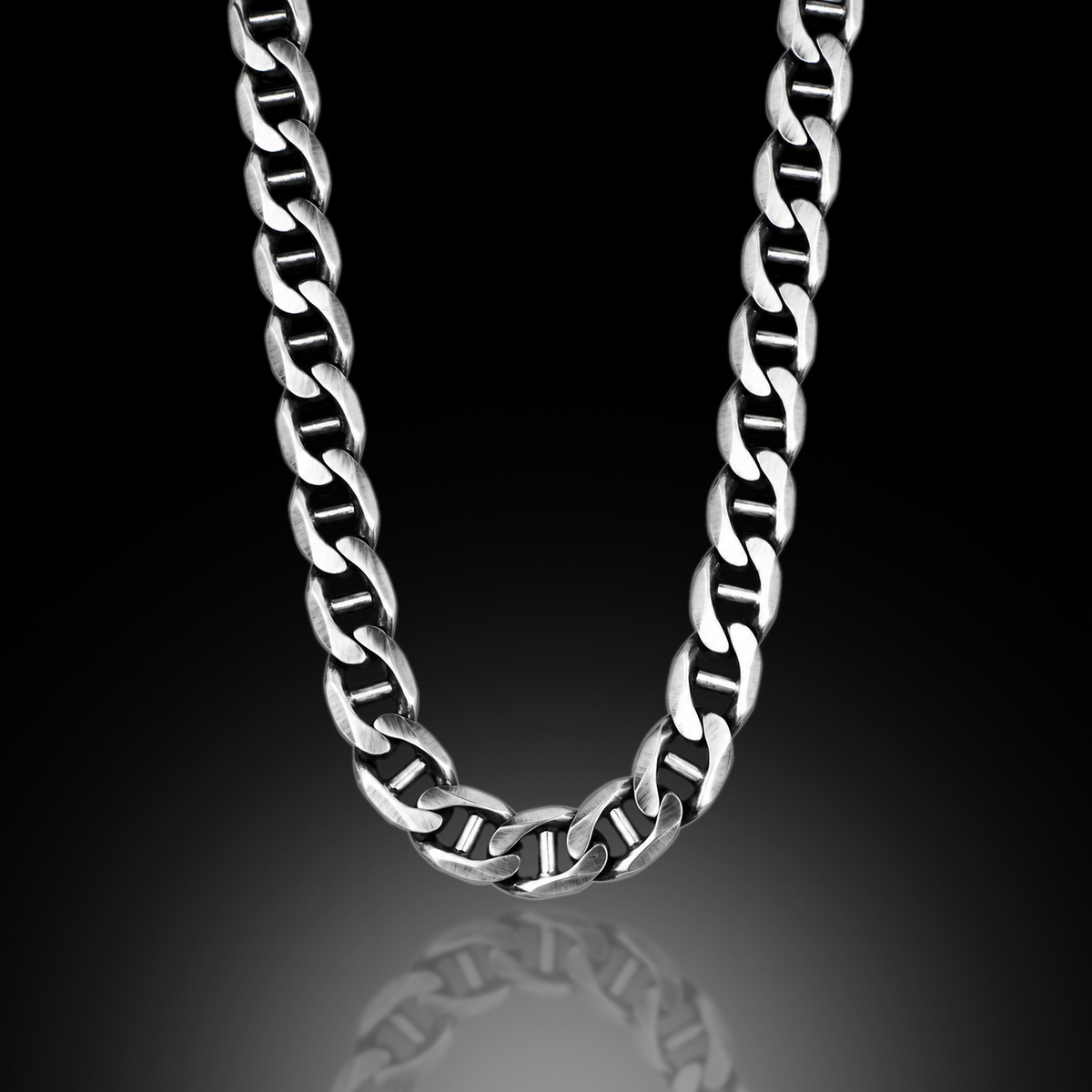 925 Sterling Silver 8mm Cuban Link Chain Necklace for Men