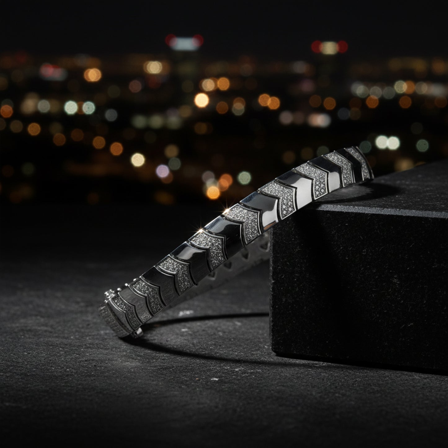 925 Silver Handmade Diamond Gemstone Elegant Chain Bracelet