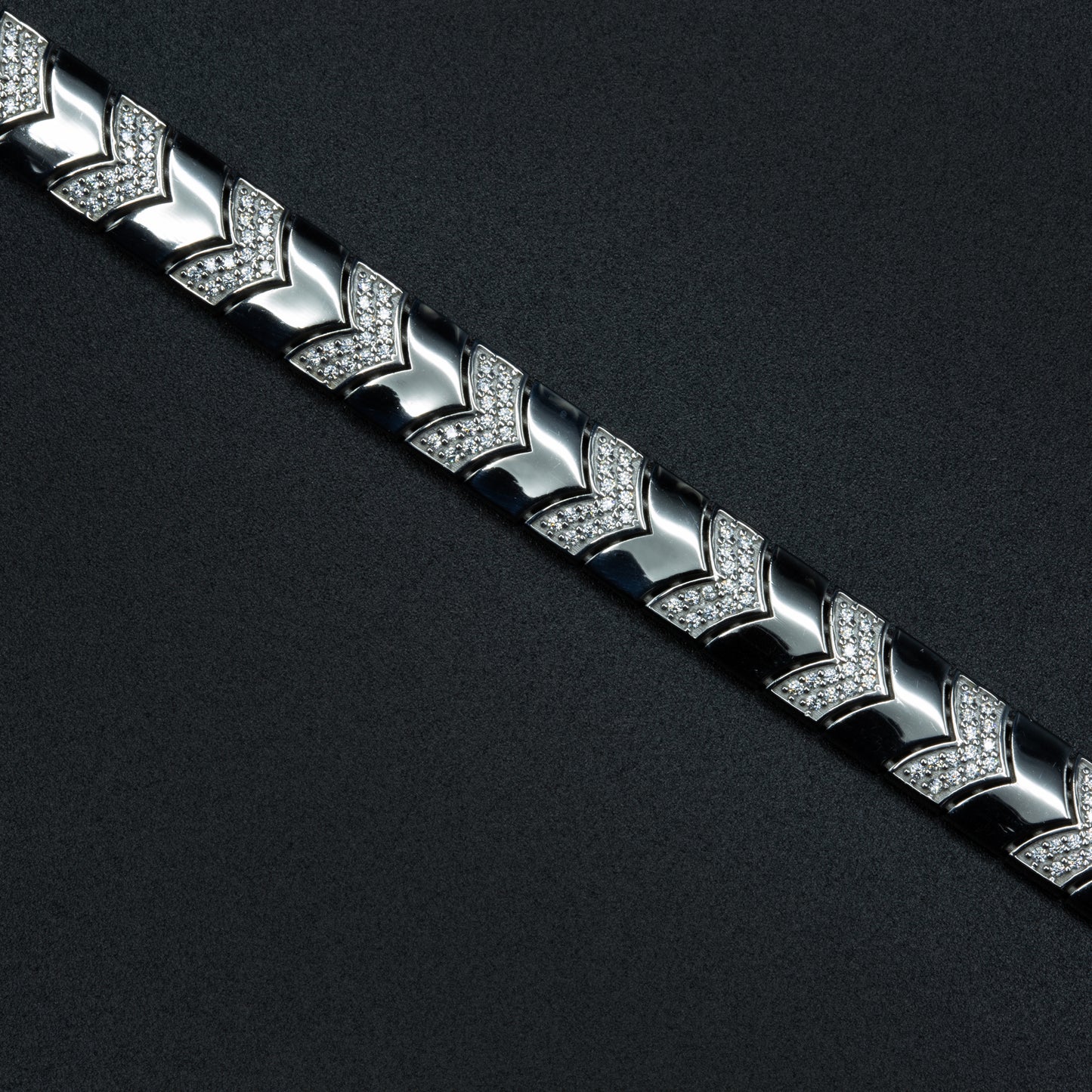 925 Silver Handmade Diamond Gemstone Elegant Chain Bracelet