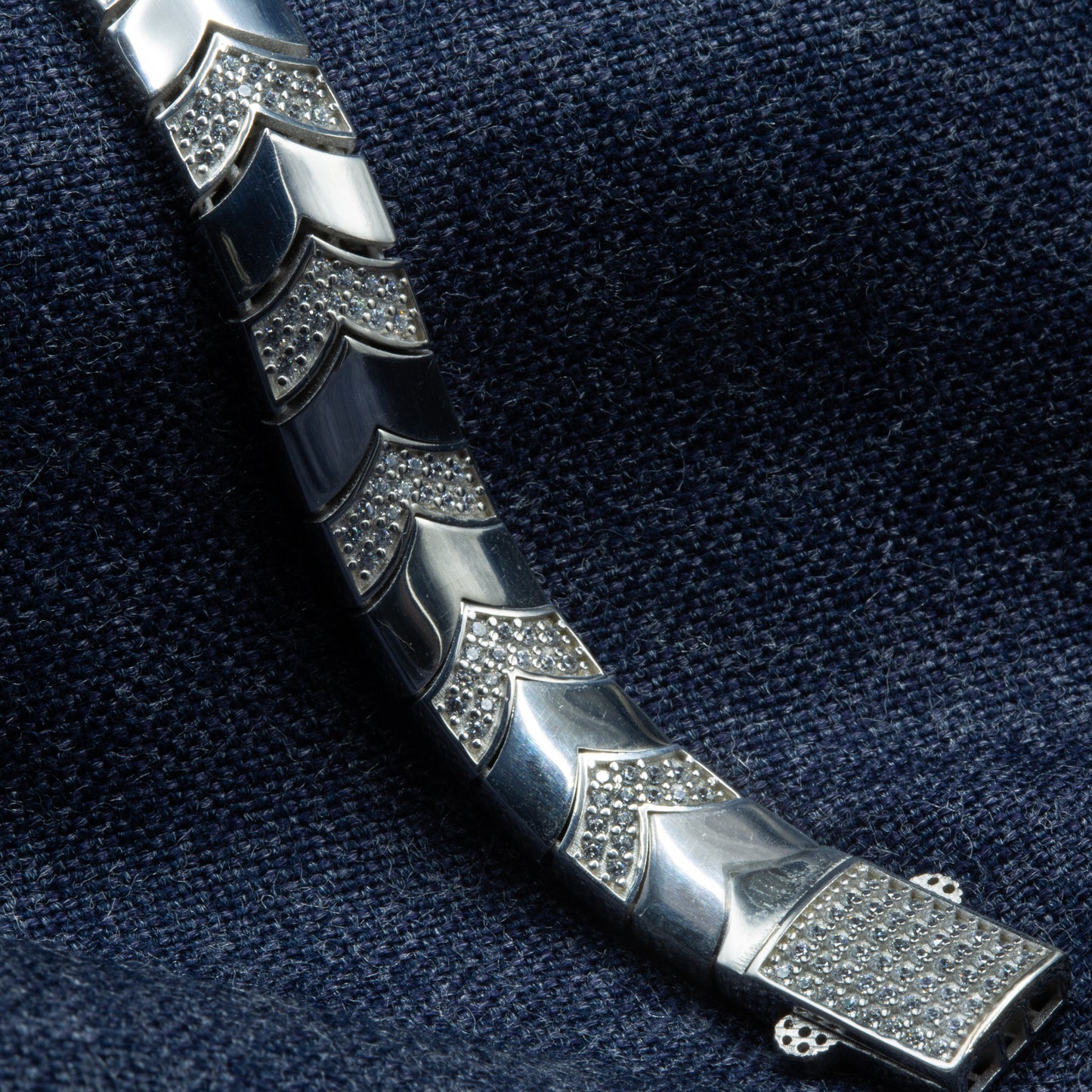 925 Silver Handmade Diamond Gemstone Elegant Chain Bracelet