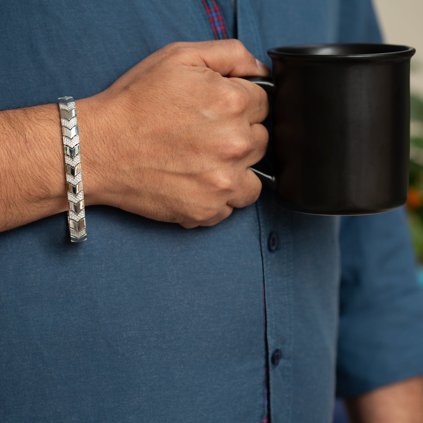 925 Silver Handmade Diamond Gemstone Elegant Chain Bracelet