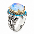 925 Natural Moonstone Ring , Authentic Moonstone Silver Ring, Men Handmade Engraved Ring, 925 Sterling Silver Ring , Gift For Him