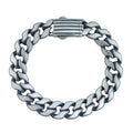Silver 12MM Handmade Chain Bracelet, Elegant Men Chain Bracelet,Cuban Link Chain Bracelet, Perfect Men's Bracelet, Gift For Men