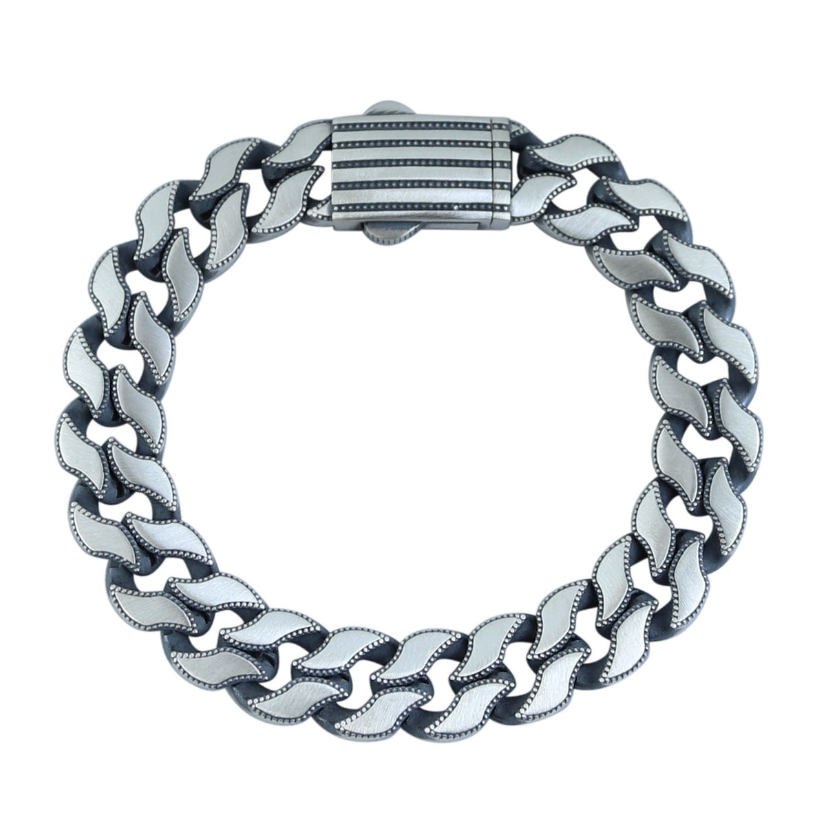 Silver 12MM Handmade Chain Bracelet, Elegant Men Chain Bracelet,Cuban Link Chain Bracelet, Perfect Men's Bracelet, Gift For Men