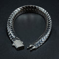Men Silver Handmade Elegant 10mm Snake Chain Bracelet