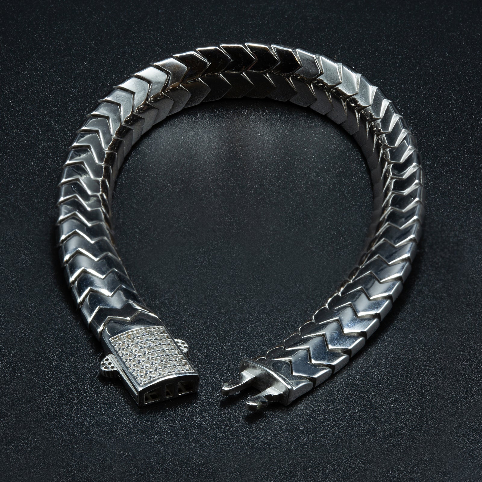 Men Silver Handmade Elegant 10mm Snake Chain Bracelet