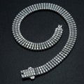 Men Silver Diamond Stone Luxury Tennis Bracelet