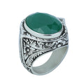 925 Silver Men Emerald Gemstone Ring, Handmade Engraved Men Ring, Green  Stone Men Ring, Father Day Gift, Husband Gift, 925k Silver