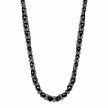 925 Sterling Silver Black Onyx Bead Chain Necklace for Men
