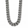 925 Sterling Silver Oxidized Gothic Byzantine Chain Necklace for Men