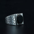 Men Handmade Black Onyx Stone Signet Ring