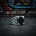 Men Handmade Black Onyx Stone Signet Ring