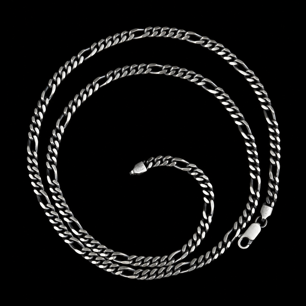 925 Sterling Silver 4mm Curb Chain Necklace for Men