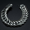 925 Silver Men 22MM Heavy Curb Chain Biker Bracelet