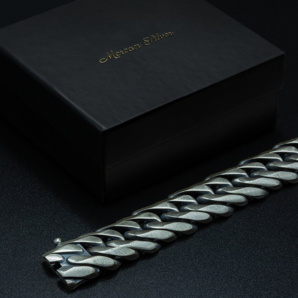 925 Silver Men 22MM Heavy Curb Chain Biker Bracelet