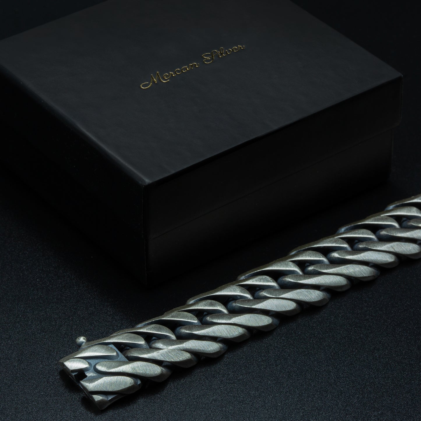 925 Silver Men 22MM Heavy Curb Chain Biker Bracelet