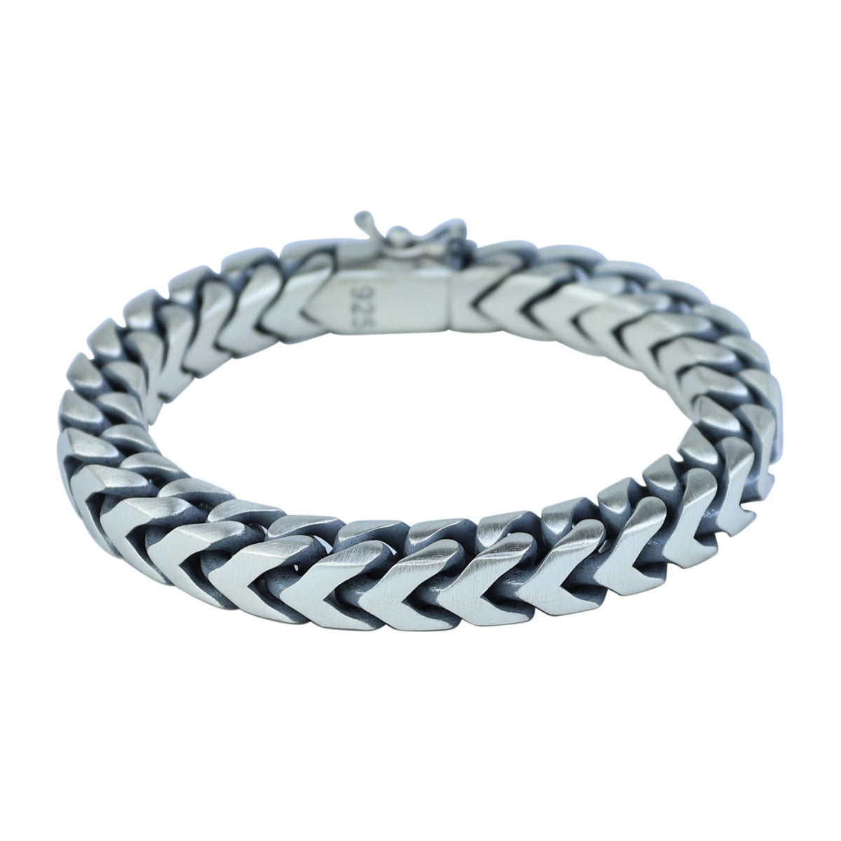 925 Solid Silver Curb Chain Bracelet, Heavy Franco Chain Bracelet, 10MM Handmade Chain Bracelet Curb Link Bracelet, Unique Men Chain Gift