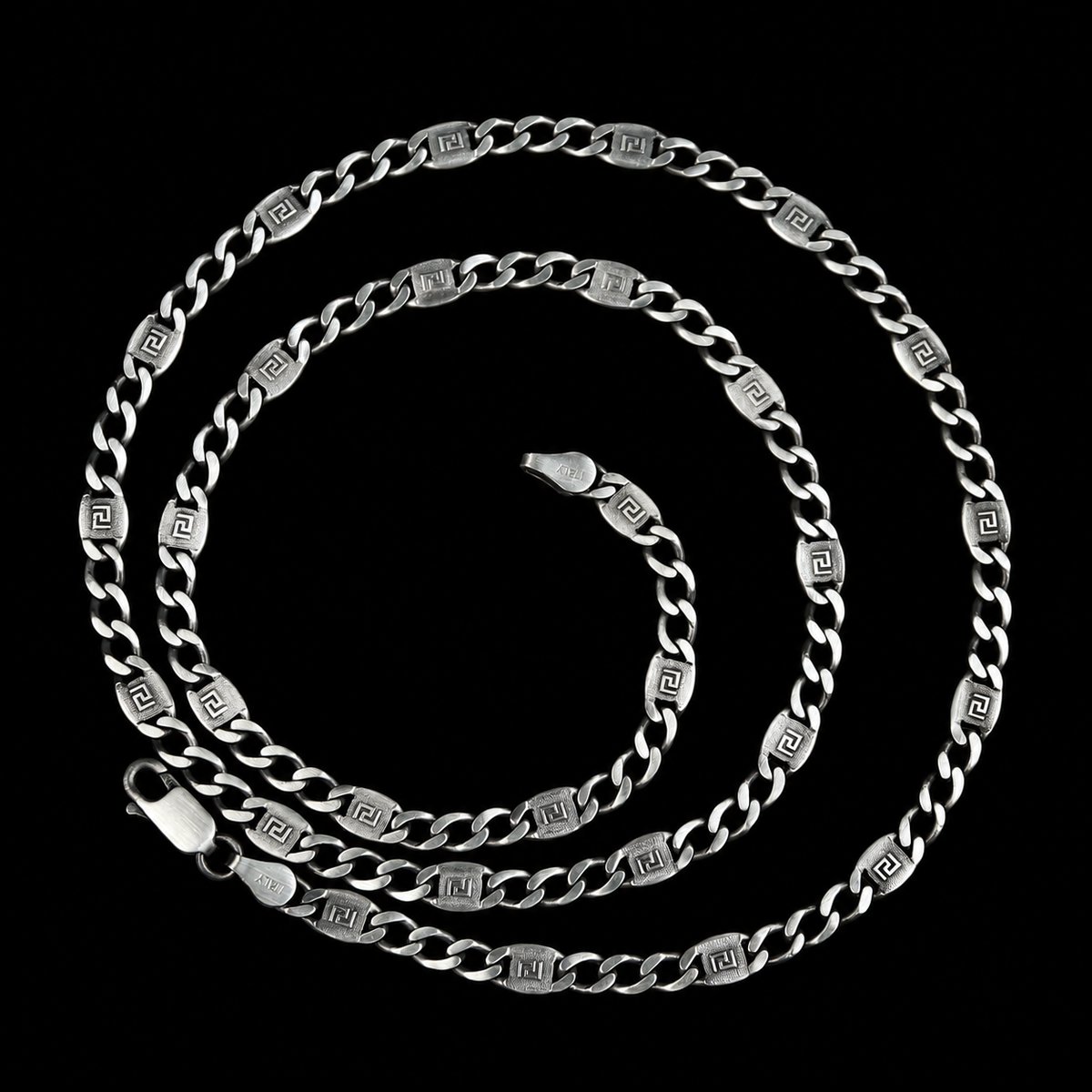 925 Sterling Silver Byzantine Chain Necklace for Men