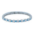 925 Silver Turquoise Tennis Bracelet, Men Round Turquoise Gemstone Bracelet, Diamond Turquoise Tennis Bracelet