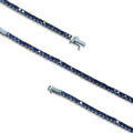 Silver Sapphire Diamond Stone Luxury Tennis Bracelet
