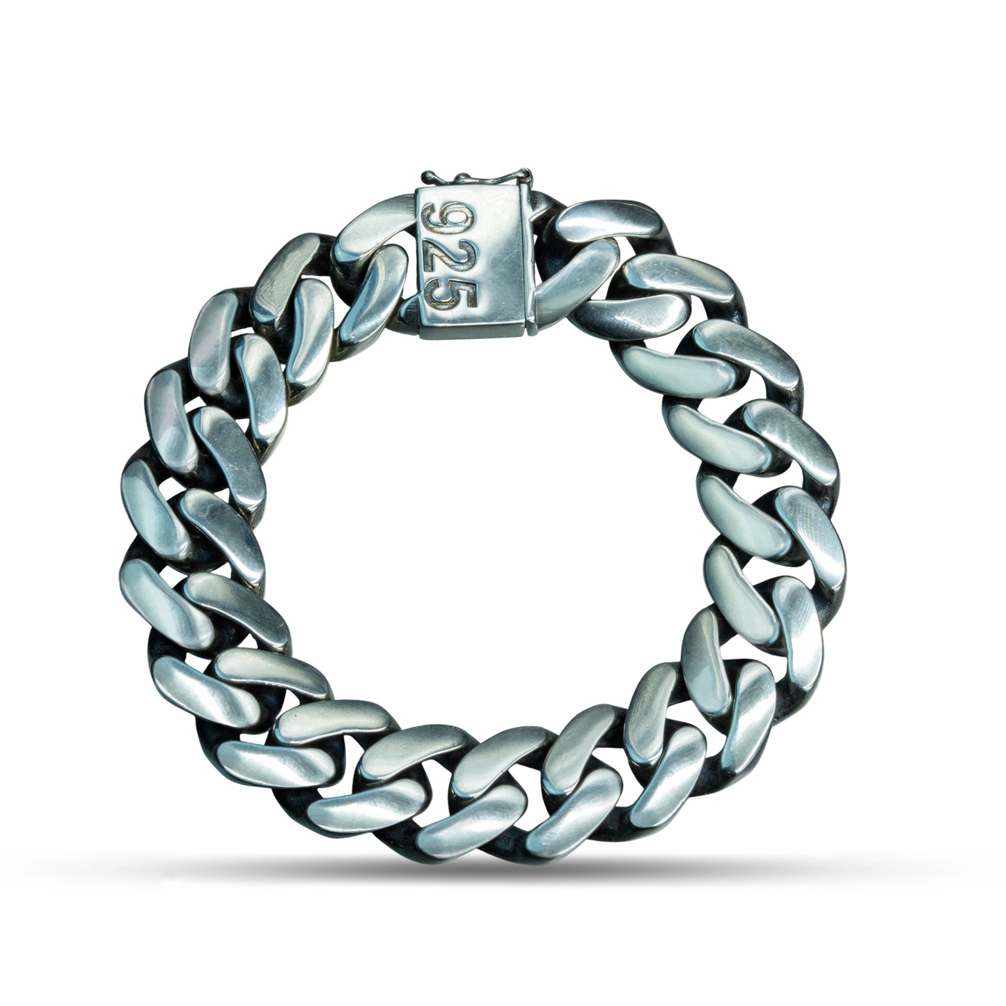 925 Solid Silver 18MM Heavy Cuban Curb Chain Wide Bracelet