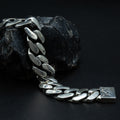 925 Solid Silver 18MM Heavy Cuban Curb Chain Wide Bracelet