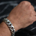 925 Solid Silver 18MM Heavy Cuban Curb Chain Wide Bracelet