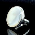 Damen-Ring aus natürlichem Perlmutt-Silber
