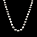 925 Sterling Silver 5mm Oxidized Ball Chain Necklace for Men