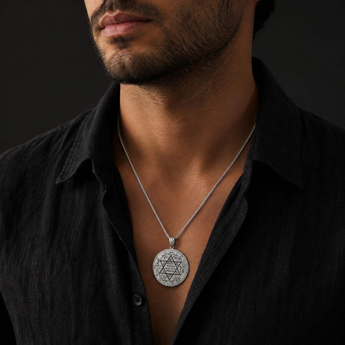 Solomon Seal Necklace, 925 Sterling Silver Pendant, Star of David Necklace, Handmade Spiritual Jewelry