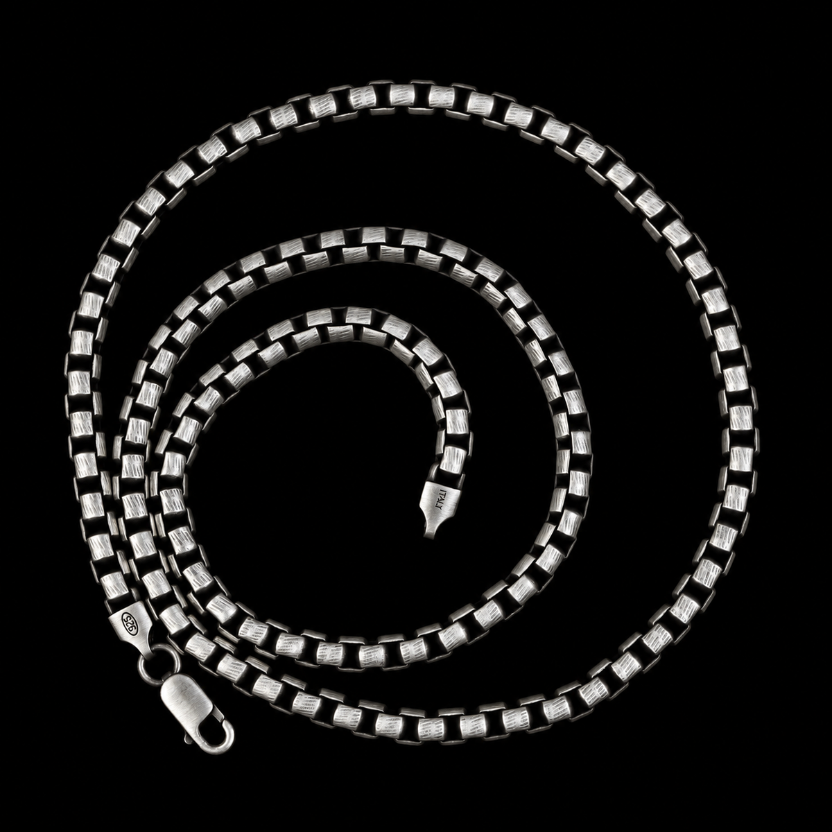 925 Sterling Silver 5mm Box Chain Necklace for Men