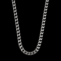 925 Sterling Silver 5mm Oxidized Curb Chain Necklace for Men
