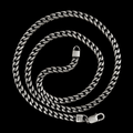 925 Sterling Silver 5mm Oxidized Curb Chain Necklace for Men